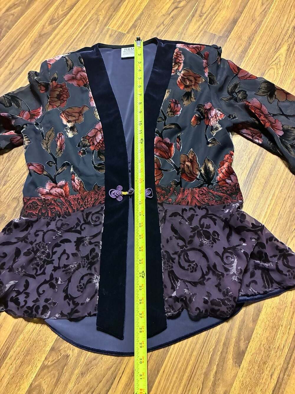 Vintage Y2K R&M Richards Velvet  purple Jacket,